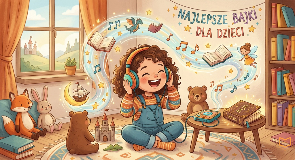 Radosne dziecko w słuchawkach słucha audiobooka – portal z najlepszymi bajkami Radosne dziecko w słuchawkach słucha audiobooka – portal z najlepszymi bajkami